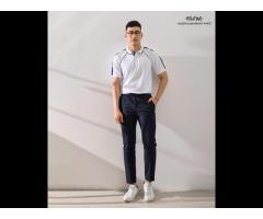 Mens contrast color polo shirts fitted form Routine brand (Model: 10S20POL009) - Image 1