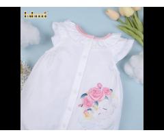 Flower & rabbit embroidery bubble for newborn OEM ODM baby set clothing customized - Image 3