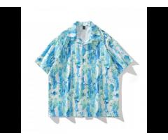 2022 Summer New Style Cheap Short Sleeve Tie Dye Shirt Custom Full Print Hawaiian Casual Shirts - Image 1