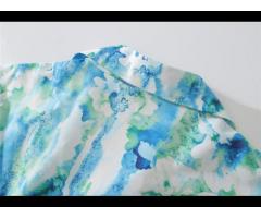 2022 Summer New Style Cheap Short Sleeve Tie Dye Shirt Custom Full Print Hawaiian Casual Shirts - Image 2