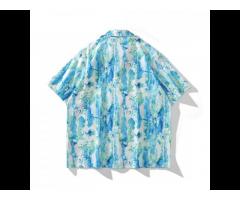 2022 Summer New Style Cheap Short Sleeve Tie Dye Shirt Custom Full Print Hawaiian Casual Shirts - Image 3
