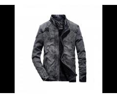 Mens slim style denim jean coat custom men jacket for wholesale - Image 2