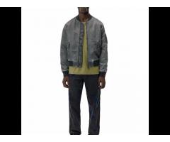 casual regular vintage cropped thin bomber man jean soccer bulk clothing  denim men jacket - Image 2