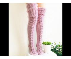 Fashion Amazon popular slouchy socks over knee high socks wool stockings women Wool - Image 3