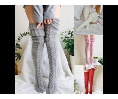 Fashion Amazon popular slouchy socks over knee high socks wool stockings women Wool - Image 4
