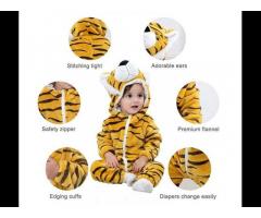 Unisex Baby Hooded Romper Winter and Autumn Flannel Panda Style Cosplay Clothes Baby