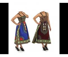 Africa Traditional Clothing For Women New African Print Elastic Rock Style Dashiki short maxi - Image 4