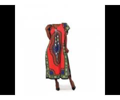 Exporter of Cheap rate Women Sexy Short Sleeves Dress African Dashiki Print Open Maxi Kaftan - Image 2