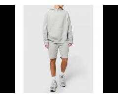 Custom Color Gym Shorts Set High Quality Two Piece Casual Hoodie and Shots Sets - Image 2