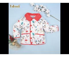Christmas pattern printed quilted coat for children OEM ODM children quilted clothing - QC111 - Image 1
