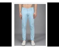 Sky Blue Casual Chino Pants