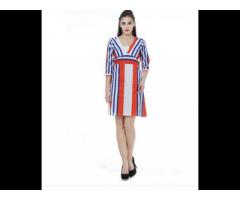 Summer Dress Cotton Stripes