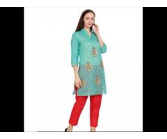 Ladies Designer Chanderi Cotton Kurti