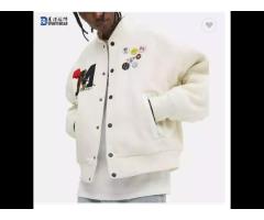 2022 Vintage Versity Jackets White For Men Custom Plain Chenille