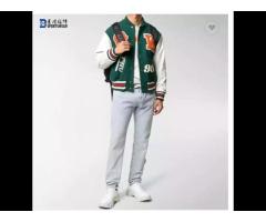 Green Chain Baseball Letterman Jacket For Men Custom Chenille
