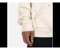 100% Cotton Custom Men Hoodies Custom Logo Chequered Black And White Pocket Sweatshirts - Image 3
