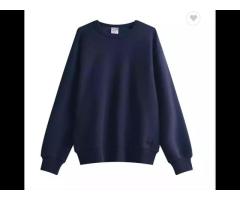 Wholesale Luxury Waffle O-neck Sweater Solid Color Casual Off-shoulder Hoodie - Image 1