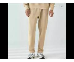 Wholesale Heavy Knit Long Staple Cotton Luxury Waffle Sweatpants Simple Straight - Image 2