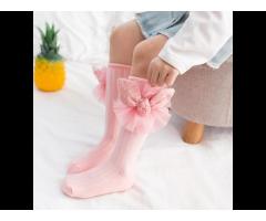 TONGYANG Kids Socks Toddlers Girls Big Bow Knee Length Children Socks Soft Autumn Winter Lace
