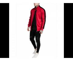 New Design Rigid Jersey Race Jacket is Made Compact Cotton Funnel Neck Full Length Sleeves - Image 1