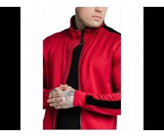 New Design Rigid Jersey Race Jacket is Made Compact Cotton Funnel Neck Full Length Sleeves - Image 2