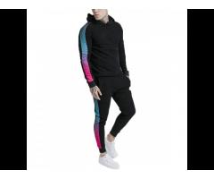 New 2021 Designs Mens Training Cargo Tracksuits Set Athletic Sports Sweat Suits with Side Striped - Image 1