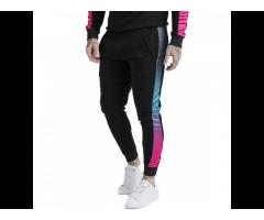 New 2021 Designs Mens Training Cargo Tracksuits Set Athletic Sports Sweat Suits with Side Striped - Image 3