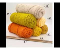 Diy 8Ply Milk Cotton Yarn Pure Color Hand Knitting Acrylic Hat Scarf Baby Shoes Cotton Crochet