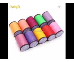 Kangfa factory 80 colors 0.35mm, 0.65mm0.8mmm100% leather round waxed thread