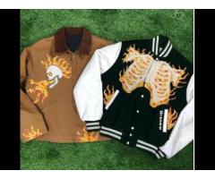 Vigour Custom Chenille Embroidery Leather Sleeve Baseball Letterman Jacket For Men