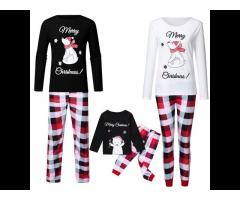 China wholesale Christmas long sleeves family sleepwear 2 piece set pajamas