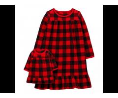 Girls 3M-14 Buffalo Check Nightgown & Matching Doll Gown