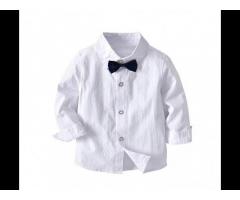 Kid Boy Formal Suit Long Sleeve Shirt with Bow Tie + Waistcoat + Long Pants 3Pcs - Image 2